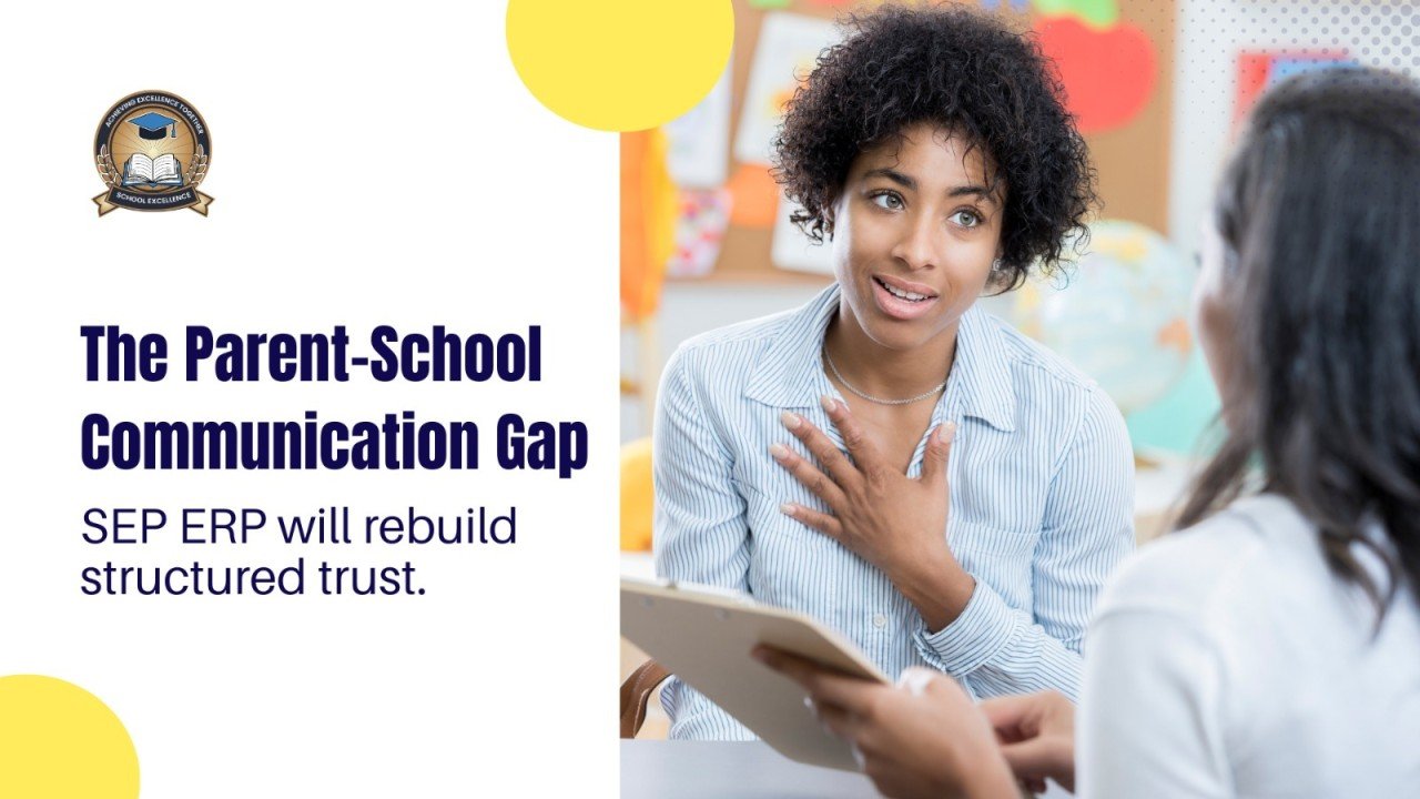 The Parent-School Communication Gap: SEP ERP will rebuild structured trust.